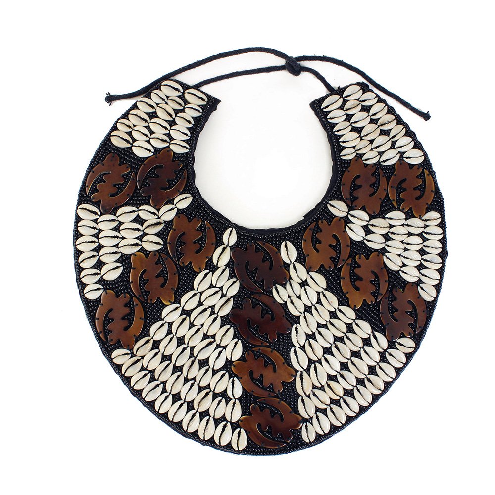 Gye Nyame Breastplate Necklace: Brown