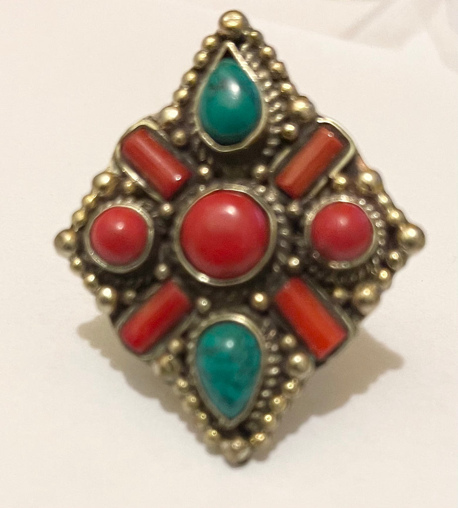 Tibetan Fashion Ring  diamond