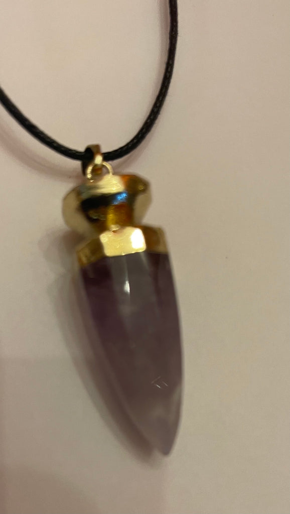 Amethyst bullet necklace