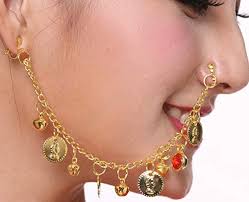 Belly dance nose chain