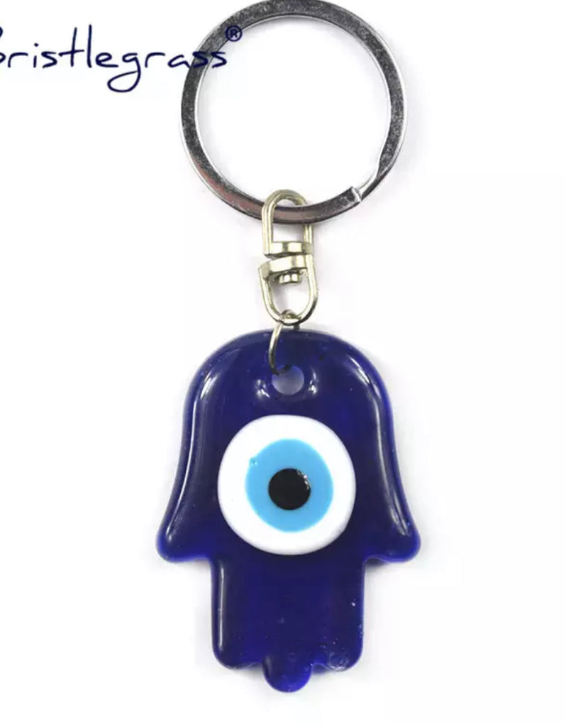 Turkish Blue Evil Eye Hamsa Hand Key Chains