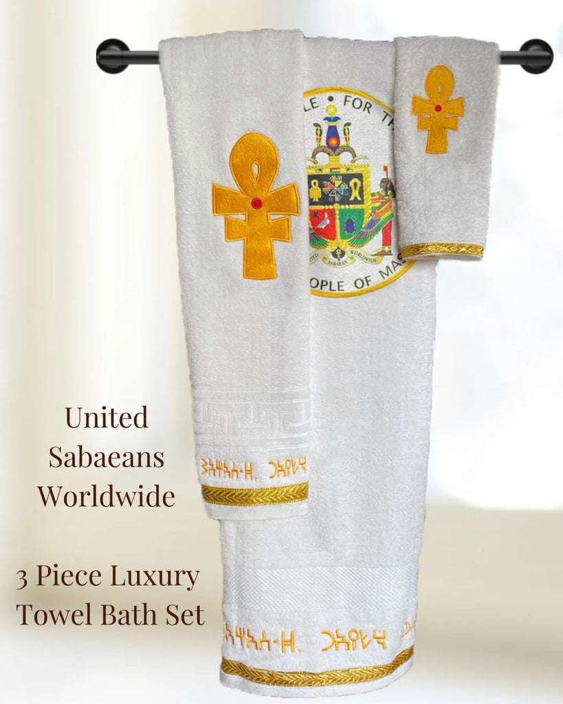 3 piece Decorative Ankhtwy Bath Towel Set